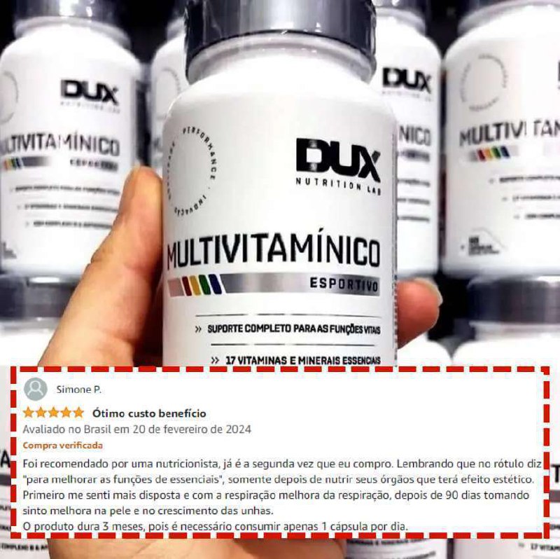 Dux Nutrition Multivitamínico Pote 90 Cápsulas Adoro Promoção