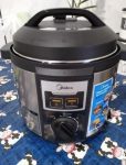 Panela de Pressão Mecanica, 6L, Inox/Preto, 110v, Midea Silenciosa