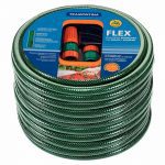 Mangueira Flex Tramontina Com Engates Rosqueados E Esguicho Em Pvc Verde 30 M