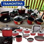 Jogo de Panelas Tramontina Antiaderente Alumínio – Vermelho 10 Peças Turim + Panela de Pressão 4,5L