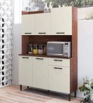 Kit Cozinha Kits Paraná Gênova com Balcão – com Tampo 6 Portas 1 Gaveta