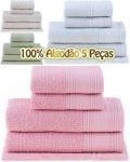 Jogo de Toalhas Felpuda Buddemeyer Novitá – 100% Algodão 5 Peças (6 Cores)