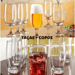 Kit Jogo de Taças de Vidro para Cerveja Floripa – 300ml + Jogo de Copos 400ml 12 Unidades Nadir