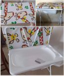 Banheira de Bebê Galzerano com Suporte e Trocador – Standard Girafa Dobrável 20kg