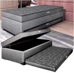 Cama Solteiro Box com Baú e Cama Auxiliar – LightSpuma 61cm Lady