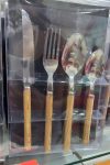 Faqueiro Casambiente Inox para Servir – Casambiente Wood 24 Peças