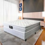 Cama Box Casal Smartflex Orion com Molas Ensacadas 61x138x188cm – Cinza/Branco