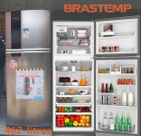 Geladeira/Refrigerador Brastemp Frost Free Inox – Duplex 462L Painel Touch BRM56AKANA
