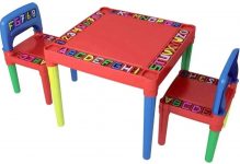 Mesa Infantil Com 2 Cadeira Educativa Para Crianças 3827