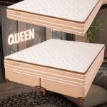 Cama Box Queen (Box + Colchão) Reconflex – Mola Ensacada 65cm de Altura Prisma