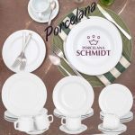 Aparelho de Jantar 20 Peças Schmidt Redondo – Branco Porcelana Cilíndrico