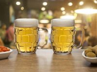 Jogo de Canecas de Chopp de Vidro 500ml – Ruvolo Happy Hour Hopfen 2 Peças