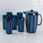 Jarras de Acrílico Bico de Jaca 2370ml + 6 Copos de Acrílico Bico de Jaca 450ml