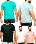 Kit Com 5 Camisetas Slim Masculina Básica Algodão Part.B