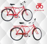Bicicleta Monark Aro 26 – Barra Circular Lazer Vermelha