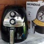 Fritadeira Elétrica sem Óleo/Air Fryer Mondial – Family Inox I 4L com Timer