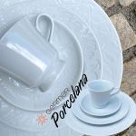 Aparelho de Jantar Chá 20 Peças Germer Porcelana – Redondo Branco Folk