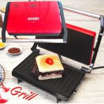 Grill Arno Compact Uno com Antiaderente – Vermelho