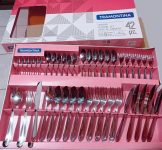 Faqueiro Aço Inox com Faca para Churrasco com 42 Peças Tramontina Laguna Prata