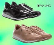 Tênis Via Uno Jogging Verniz Feminino