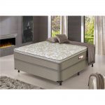 Cama Box Casal + Colchão Hellen Alpha com EuroPillow e Molas Ensacadas 61x138x188 cm – Bege