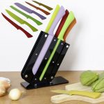 Conjunto de 6 Facas com Cepo Coloridas – La Cuisine