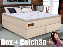Cama Box Queen (Box + Colchão) Gazin – Mola Ensacada 67cm de Altura Diamante