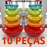 Conjunto de Tigelas de Vidro 10 Peças Casambiente JGTI002/02