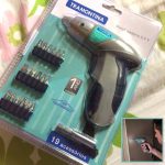 Parafusadeira 1/4″ a Bateria Tramontina com Kit de Bits – 3,6V