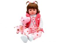 Boneca Reborn Mini Valentina Girafinha – 45cm com Acessórios Laura Baby
