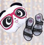 Sandália Infantil Grendene Kids Luluca Love C/ Almofada Panda