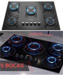 Cooktop À Gas Mondial CTG-02 5 Queimadores GLP Preto Bivolt