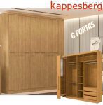 Guarda-roupa Casal com Espelho 6 Portas – 3 Gavetas Kappesberg Dakota