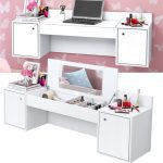 Penteadeira Camarim Suspenso Atração Com Espelho E 02 Portas Branco Texturizado – Albatroz