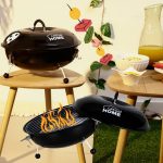 Churrasqueira portátil a carvão 14” Preta – Casual Home