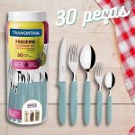 Faqueiro Inox 30pc Ipanema Men Tramontina Turquesa No Voltagev