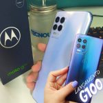 Smartphone Motorola Moto G100 256GB Luminous Sky – 5G 12GB RAM 6,7” Câm. Quádrupla + Selfie Dupla