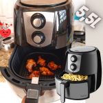 Fritadeira Sem Óleo Air Fryer Philco Jumbo Inox PFR06PI 5,5 Litros Preta/Inox