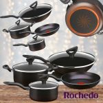 Jogo de Panelas Antiaderente 2,4mm Rochedo Inova – Preto 4 peças