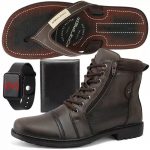 Kit de Bota Casual Masculino com Relógio Digital + Chinelo + Carteira – Ferraretto