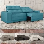 Sofá Retrátil Reclinável 4 Lugares Velosuede – Leon Next Sofás