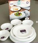 Aparelho de Jantar 16 Peças Duralex Vidro – Redondo Branco Opaline