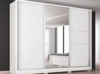 Guarda-roupa Casal com Espelho 3 Portas de Correr – 3 Gavetas Europa Maranello 11617.1 (2 Cores)