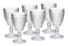 Conjunto Deunto 6 Taças para Vinho Bico de Abacaxi Lyor Transparente 265 ml Vidro