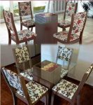 Conjunto para Sala de Jantar Mesa e 4 Cadeiras Espresso Móveis Choco/Passion