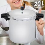Panela de Pressão 20 L Nigro Eterna Profissional Fechamento Externo em Alumínio Polido com 4 Sistemas de Segurança