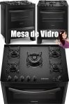Fogão 5 Bocas Mesa de Vidro Continental Preto – Acendimento Automático FC5VP