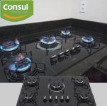 Cooktop 5 Bocas Consul Preto a Gás GLP – Facilite CD075 AE