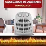 Aquecedor Elétrico Mondial A-08 – 9660-02 Triplo Sistema de Segurança