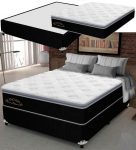 Cama Box Casal (Box + Colchão) Plumatex – Molas Ensacadas/Pocket 65cm de Altura Magnum